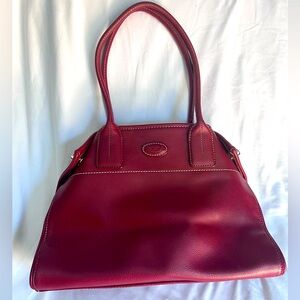 Tod’s Burgundy Leather Girelli Tote